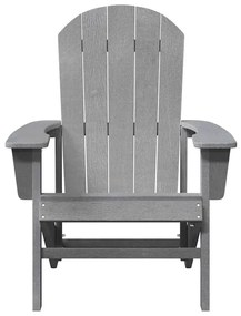 Cadeiras Adirondack vidaXL 2 pcs Cinza Claro 74x82x90 cm HDPE