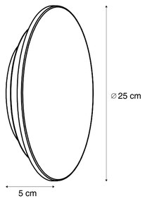 Candeeiro de parede exterior preto incluindo LED IP54 - Soleil Moderno