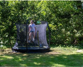 Trampolim de solo Silhouette ø305 cm com rede de segurança - preto