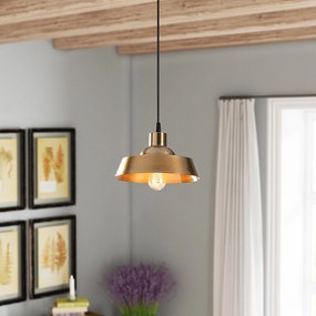 Candeeiro Suspenso Berceste – Dourado – 22 x 22 cm