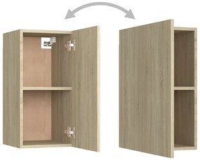 8pcs conjunto móveis de TV derivados de madeira carvalho sonoma