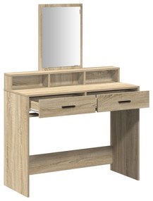 Mesa de Maquilhagem com Gavetas Carvalho Sonoma 100x41x140 cm