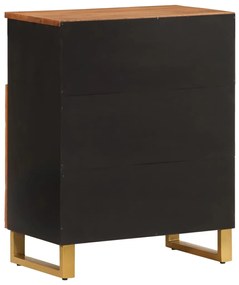 Móvel de apoio 60x33,5x75 cm mangueira maciça castanho e preto