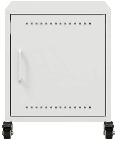 Mesas de cabeceira 2 pcs 36x39x43,5 cm aço branco