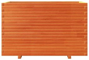 Vaso/floreira jardim 110x60x72 cm pinho maciço castanho mel