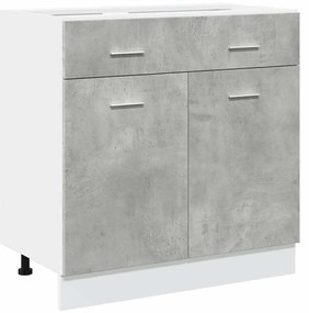 7 pcs conj. móveis casa banho “Lyon” cinza cimento