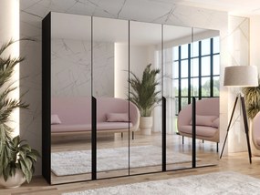 Roupeiro Hartford 592, Preto, 202x250x52cm, 173 kg, Portas de roupeiro: Com dobradiças