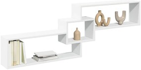 Armário de parede 158x18x53 cm derivados de madeira branco