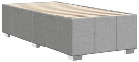 Estrutura de cama sem colchão 80x200 cm tecido cinzento-claro