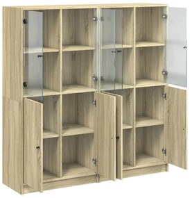 Estante c/ portas 136x37x142 cm deriv. madeira carvalho sonoma
