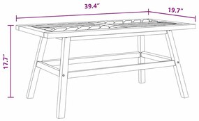 Conjunto de Lounge para Jardim de 4 Peças em Madeira Sólida de Acácia