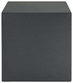 Caixa Segura com Fechadura de Chave Cinza Escuro 25x35x25 cm Aço