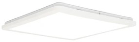 Candeeiro de Teto Moderno Branco 40cm Quadrado c/ LED Dimerizável 3 Níveis IP44 - Steve Moderno