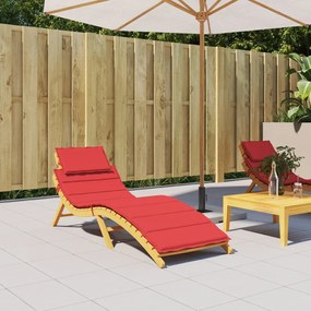 vidaXL Almofadão p/ espreguiçadeira 186x58x4 cm tecido oxford vermelho