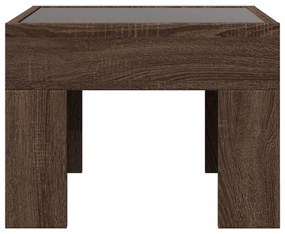 Mesa de cabeceira c/ LED Infinity 40x40x30 cm carvalho castanho