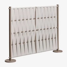 Tela De Jardim Em Alumínio E Corda Tunas Beige Creme & 160 X 120 Cm - Sklum