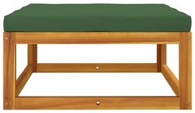 3 pcs conjunto lounge de jardim c/ almofadões acácia maciça