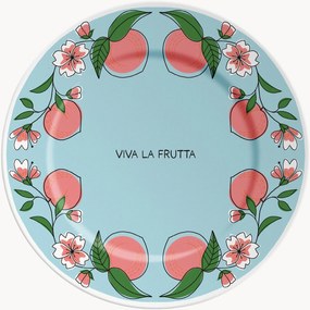Prato de servir vidrado Viva La Frutta And Peaches