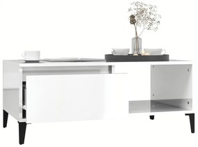 Mesa de centro 90x50x36,5 cm derivados madeira branco brilhante