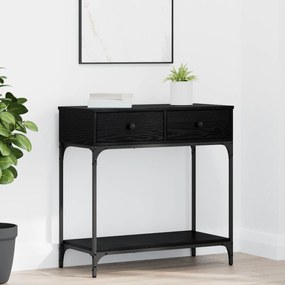 Mesa de Console Carvalho Preto 75x34.5x75 cm Madeira Engenheirada