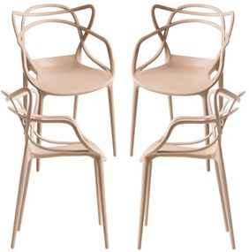 Pack 4 Cadeiras Korme - Beige