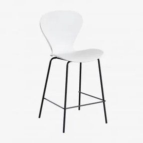 Taburete Alto Fora Branco & ↑66 Cm & Negro - Sklum