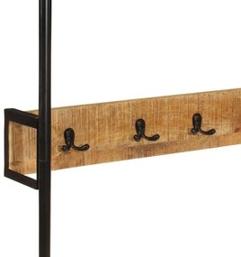 Suporte para roupa c/ rodas 90x35x190 cm mangueira maciça/ferro