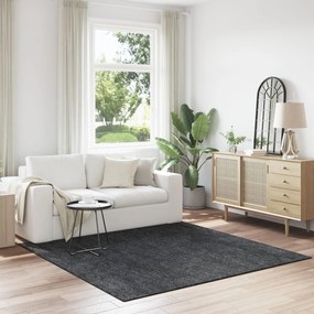 Tapete Shaggy vidaXL com Fundo de Látex Cinza Escuro 200x200 cm