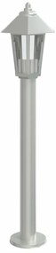 Candeeiros de chão para exterior 3 pcs 80 cm aço inox. prateado