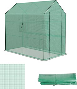 Lona de substituição para estufa de jardim (NÃO INCLUIDA) 140 x 213 x 190 cm com janela e porta anti-UV para o jardim Verde