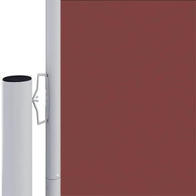 Toldo lateral retrátil 180x600 cm castanho