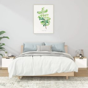 vidaXL Mesas de cabeceira 2 pcs 40x39x40 cm branco/sonoma