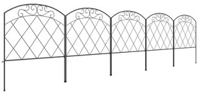 Cercas de Jardim 305x61 cm Conjunto de 5 Cercas Decorativas para Jardi