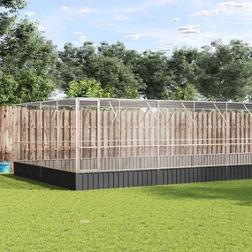 vidaXL Aviário com extensão 1246x414x212 cm aço prateado