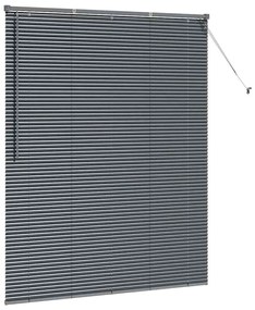 Persiana de Janela Cinzento-escuro 80 x 130 cm Alumínio