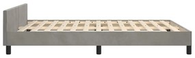 Estrutura de cama sem colchão 140x200 cm veludo cinzento-claro