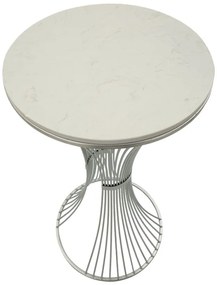 MESA DE APOIO Ø 50X100 CM PRATEADO