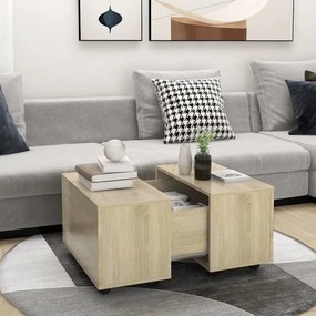 Mesa de centro 60x60x38 cm derivados de madeira carvalho sonoma