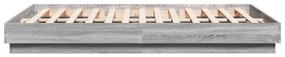 Estrutura de cama 160x200 cm derivados de madeira cinza sonoma