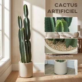 Cacto Artificial, 25 x 25 x 111 cm, Grande Realismo, Verde