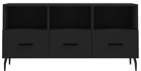 Móvel de TV 102x36x50 cm derivados de madeira preto