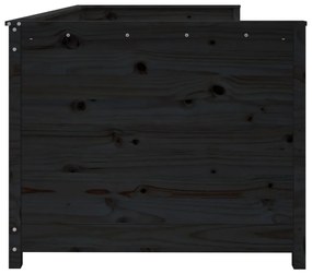 Sofá-cama 90 x 200 cm madeira de pinho maciça preto