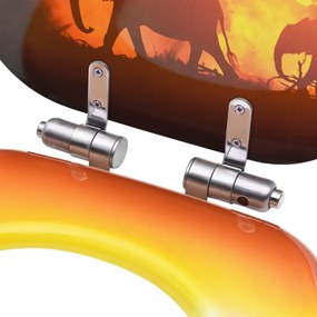 Assentos sanita com tampas fecho suave 2 pcs MDF design savana