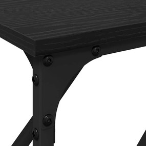 Mesa de Consola Carvalho Preto 180x23x75 cm Madeira de Engenharia