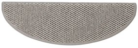 Tapetes escada adesivos aspeto sisal 15pcs 65x21x4 cm prateado