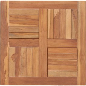 Tampo de mesa 60x60x2,5 cm madeira de teca maciça