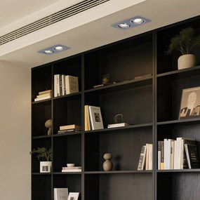 Foco embutido redondo cor de bronze GU10 50mm giratório e inclinável IP44 2-luzes - Alberto