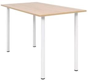 vidaXL Mesa de jantar 120x60x73 cm cor carvalho e branco