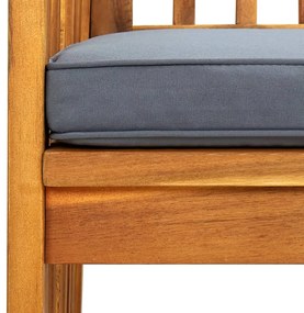 Cadeiras de jantar p/ jardim 2 pcs c/ almofadões acácia maciça