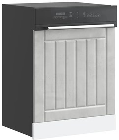 vidaXL Painel máquina lavar louça Lucca deriv. madeira cinza cimento